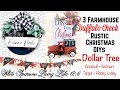 3 BUFFALO CHECK FARMHOUSE CHRISTMAS DIY DECOR PROJECTS • DOLLAR TREE •WALMART •GOODWILL • TARGET