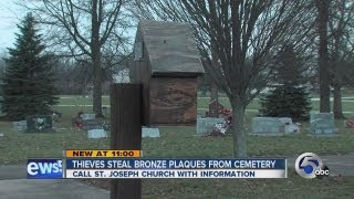 Bronze plaques stolen from Massillon cemetery