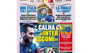 RASSEGNA STAMPA SPORT 22 giugno 2021 martedi Prima Pagina giornali GAZZETTA dello SPORT Tuttosport
