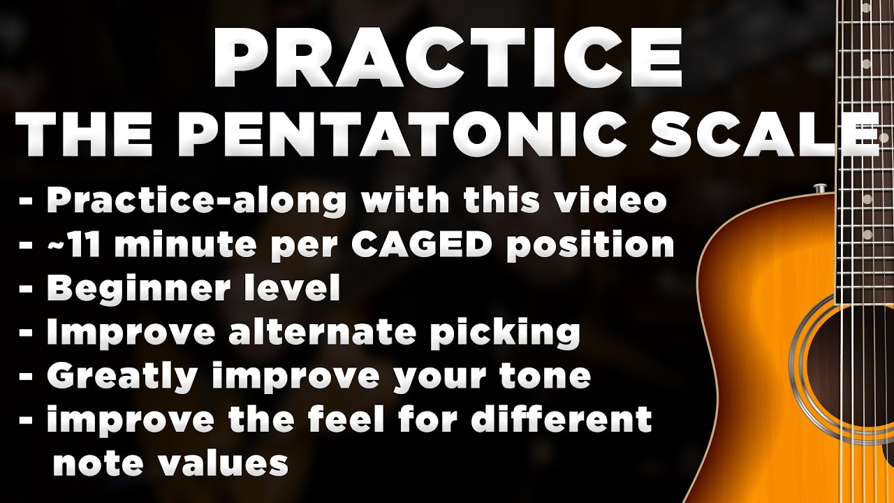 Guitar Lesson Practice-along: Pentatonic Scale Box 4