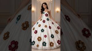 3D Flower Embroidery Design Full Gher Umbrella Frock Cutting &amp; Stitching Tutorial 😍 #shorts #viral❤️