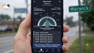 AccuWeather MinuteCast(R) for Warwick, RI at 8:30 AM on Wednesday, July 29, 2026