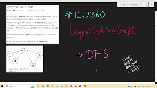 LeetCode | 2360. Longest Cycle in a Graph | Graph | DFS