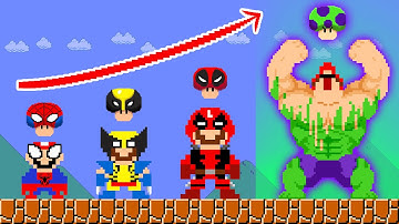 Mario Team AVENGERS but Deadpool and Wolverine the new X-factor!