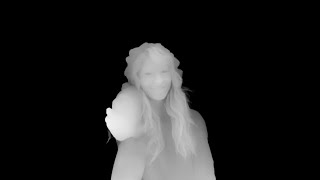 Depth Map with python & vtk package - Beautiful Girl 5 with Points