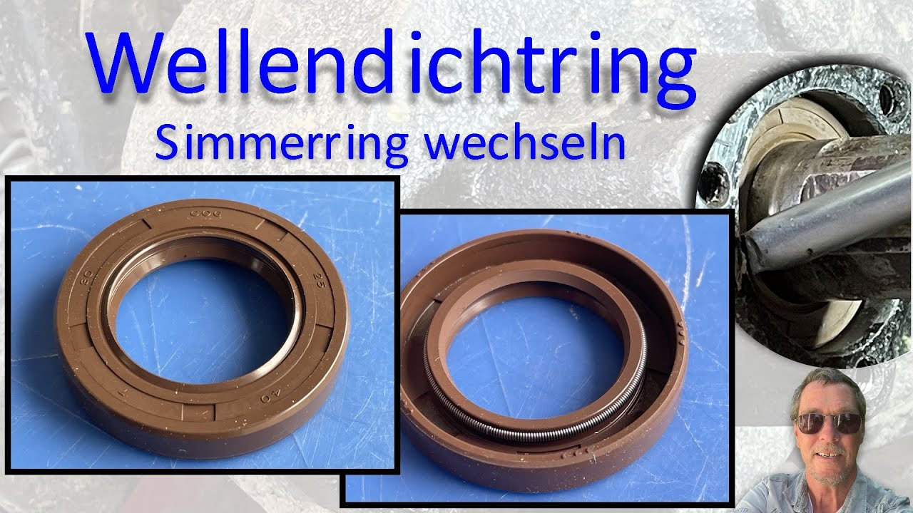 Radial Wellendichtring, Simmerring an der Achse vom Gartengerät austauschen, erneuern und wechseln