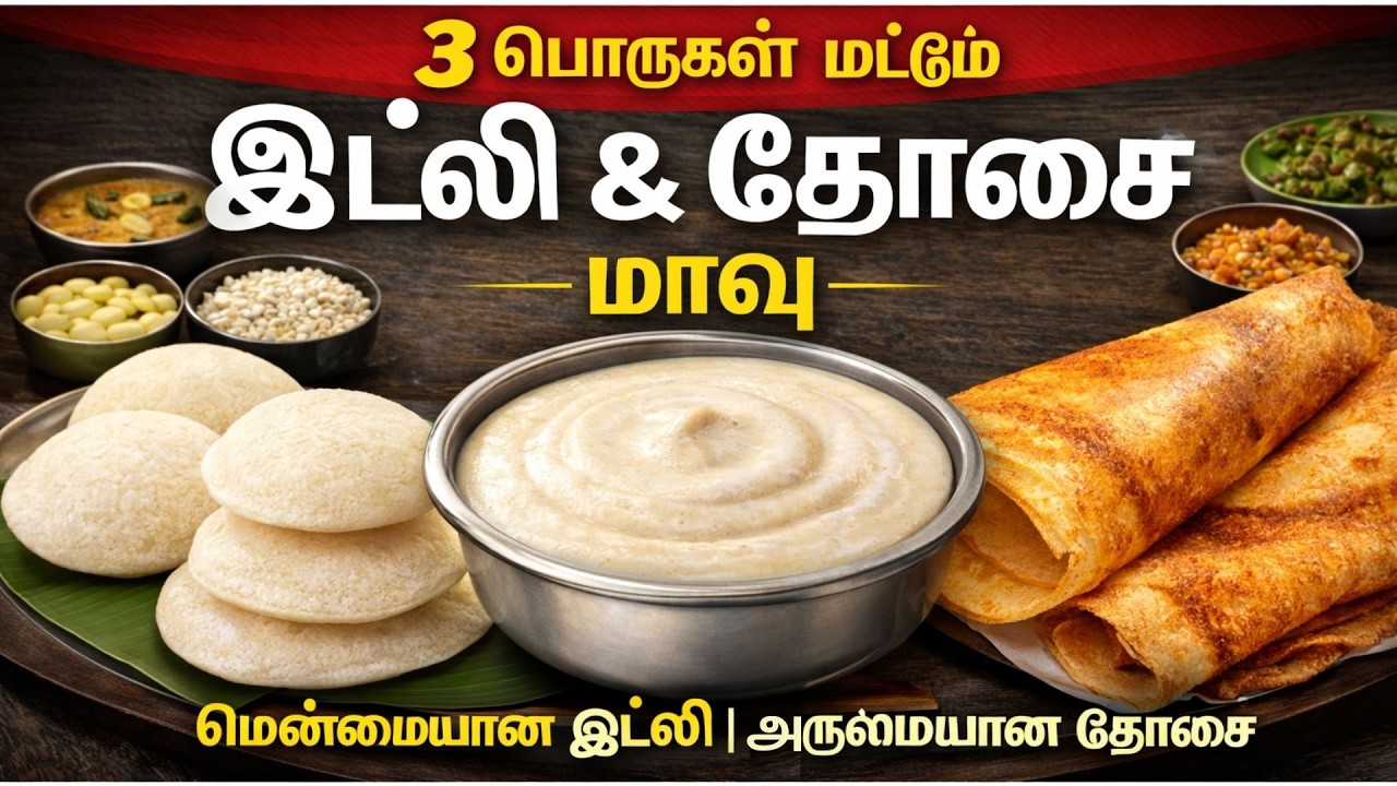 Perfect Soft Idli & Crispy Dosa Batter | 3 Ingredients மட்டும்