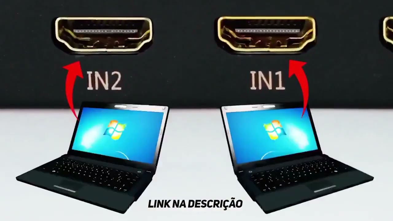 Como Ligar 2 Notebooks em 8 Monitores com Switch Splitter HDMI 2X8