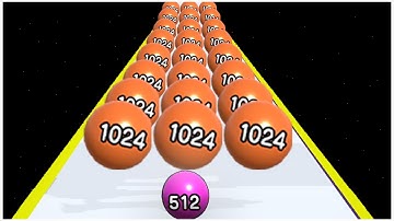 Rolling Ball Run 2048 runner ball - Gameplay Walkthrough - max levels
