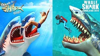 Double Head Shark Attack - Multiplayer VS Whale Shark Attack Simulator 2019  - All Sharks Unlocked screenshot 5