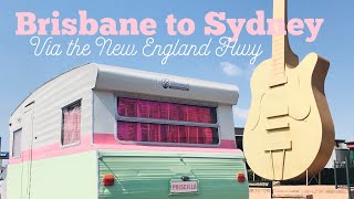 Brisbane to Sydney via New England Hwy with stopovers at Stanthorpe, Tamworth, Budgewoi