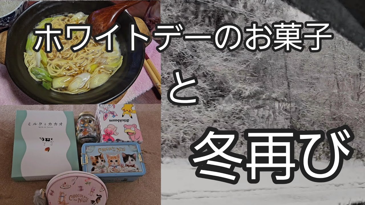 いい天気で出かけたのにまた冬景色に