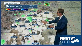 Heating up with only isolated storms Tuesday in southern Colorado