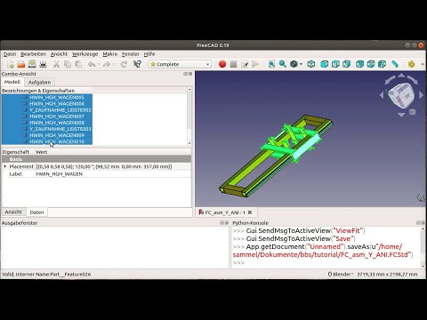 FreeCAD External STEP Animation