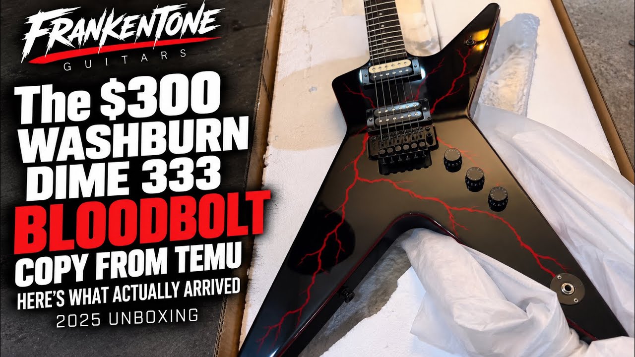 The $300 Washburn Dime 333 “Bloodbolt” Copy From Temu — Here's