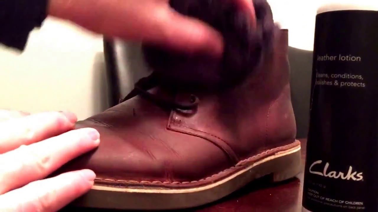 Clarks Boots Leather Lotion Tutorial 