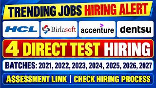 4 Direct Test Hiring | Trending Jobs | Off Campus Drive 2026 | Apply Now screenshot 1