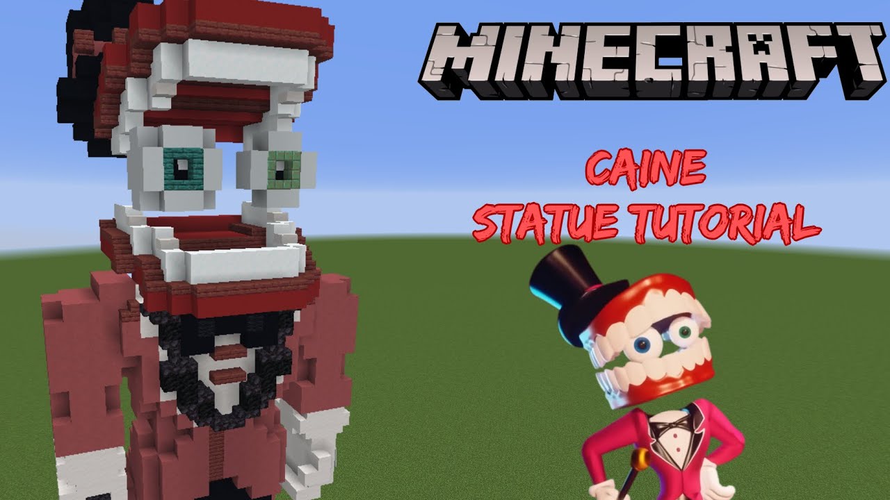 Minecraft Tutorial: Caine Statue (The Amazing Digital Circus)