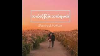 Wanted fokker - ဘယ်လိုငြိမ်းသတ်ရမလဲ - bl lo nyein thet ya m ll