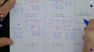 Algebra 1 Solving Systems of Equations Using the Equal Values Method LET's FIND X & Y