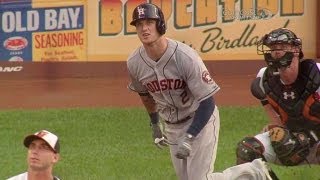 HOU@BAL: Barnes doubles in Castro to open the scoring