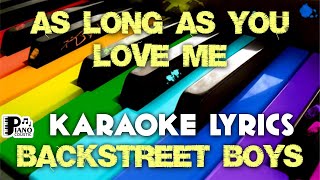 AS LONG AS YOU LOVE ME BACKSTREET BOYS KARAOKE LYRICS VERSION PSR