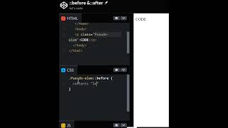 ::before & ::after| Pseudo elements| CSS | Frontend #css #html #coding #shortvideo #shorts #trending