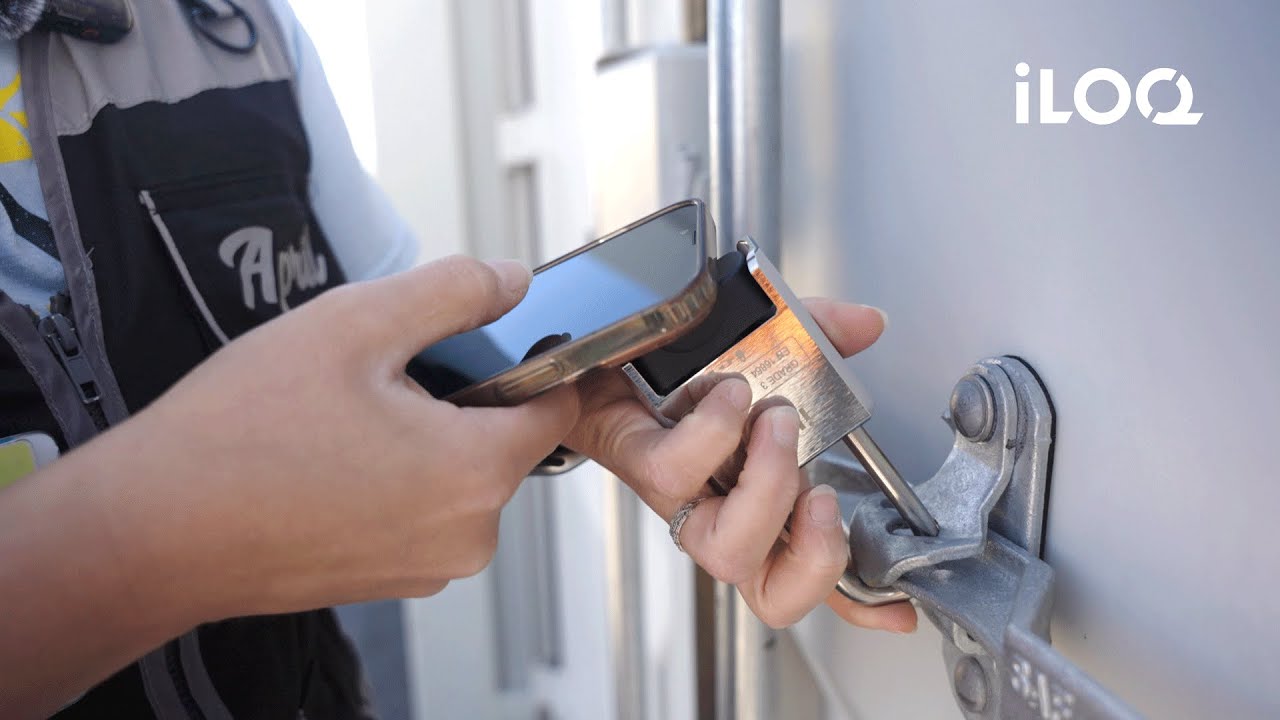 Securing storage containers with iLOQ battery-free smart padlocks