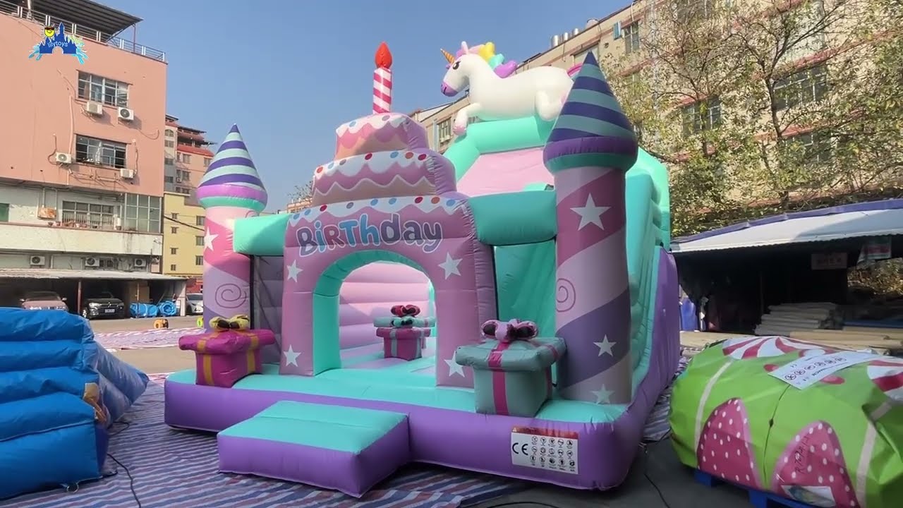 🎂 Dreamy Birthday Party Inflatable Bounce Park with Unicorn Fun & Interactive Play | Lilytoys 🎁✨