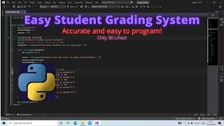 How to make a SIMPLE GRADING SYSTEM in Python