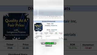 Pentair Stock  Balanced Compounder, Fair Value Analysis
