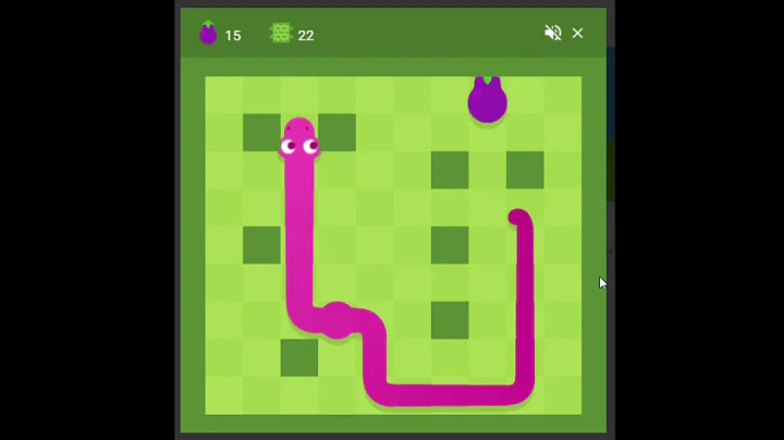 Google Snake Game Wall Mode Small 1 Apple Score: 25