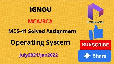 Mcs-41 Solved Assignment July2021/Jan2022 || DalalTechnologies
