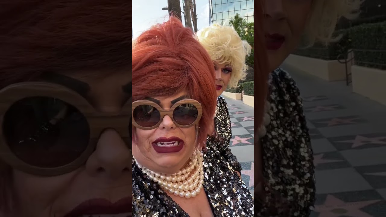 Madge and Bisket in Los Angeles. 