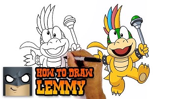How to Draw Lemmy Koopa | Super Mario | Awesome Step-by-Step Tutorial