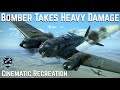 German Bomber Takes Heavy Damage on Bombing Run! Cinematic WWII Dogfighting Mini-Movie IL2 Sturmovik