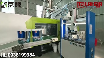 Bàn giao trọn bộ máy ép nhựa & robot IML thùng sơn cho khách hàng. #thungson #mayepnhua #robot 