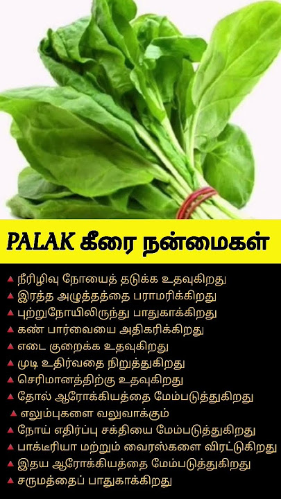 Palak keerai  நன்மைகள்