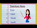 Directions Name In English Direction Name Names Of Directions 10 Directions Name