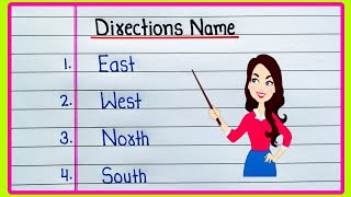 Directions Name In English Direction Name Names Of Directions 10 Directions Name