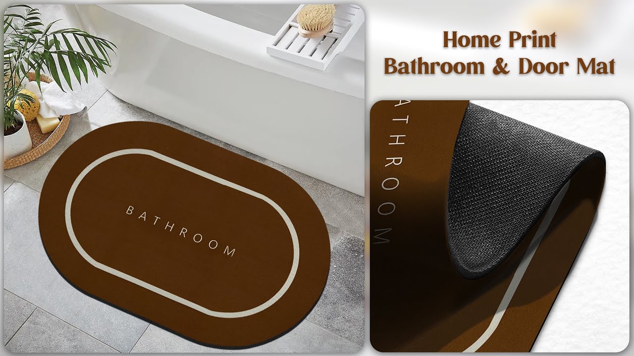 SITTELLA Rubber Bath Brown Mat | Anti-Skid Water Absorbent Mat | Link in Description