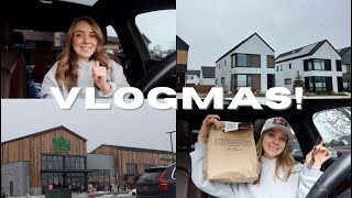 VLOGMAS DAY 8 : viewing apartments, chipotle order, christmas party, first time at whole foods?!