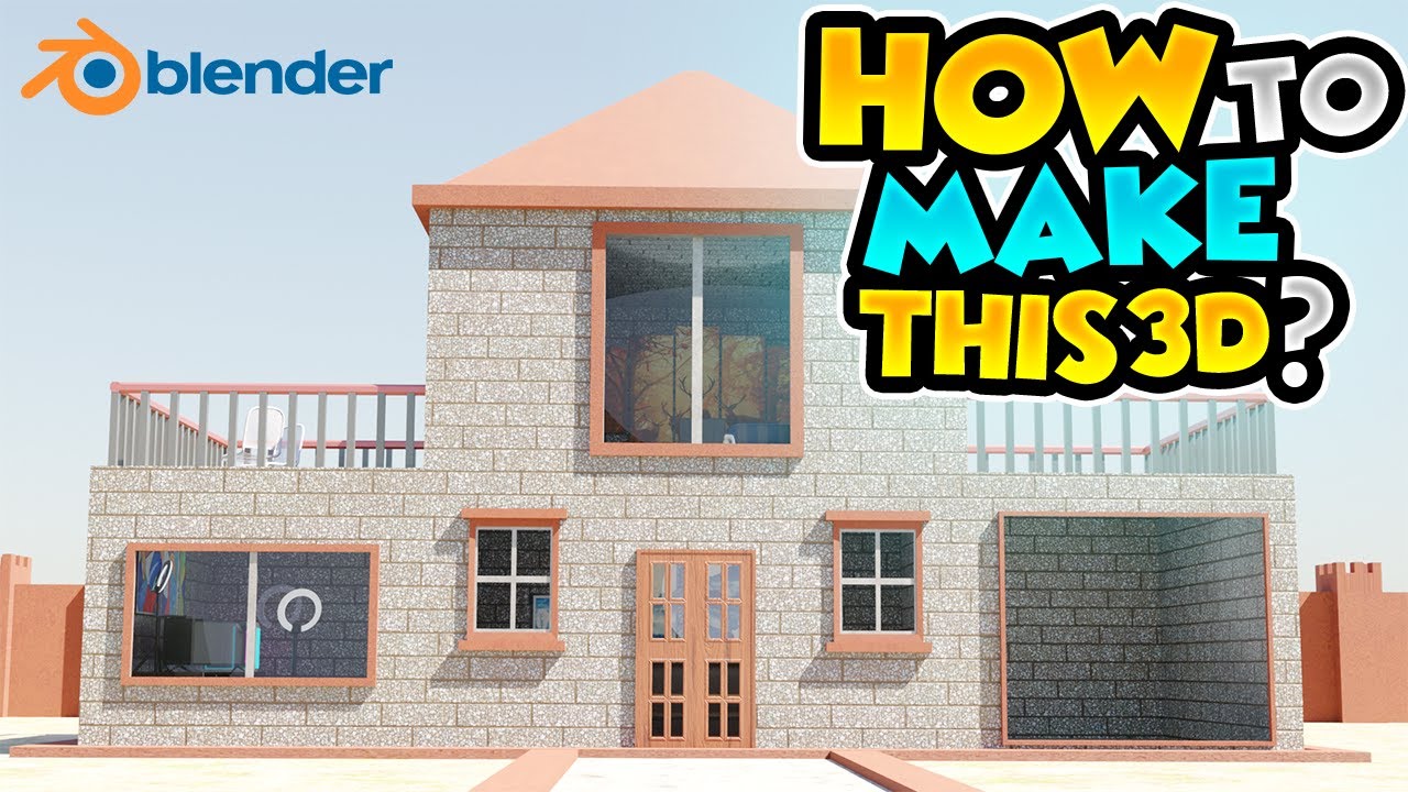 How to Make 3d Realistic House In Blender With interior For game 3D