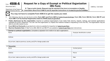 IRS Form 4506-A walkthrough (Request for a Copy of Exempt or Political Organization IRS Form)