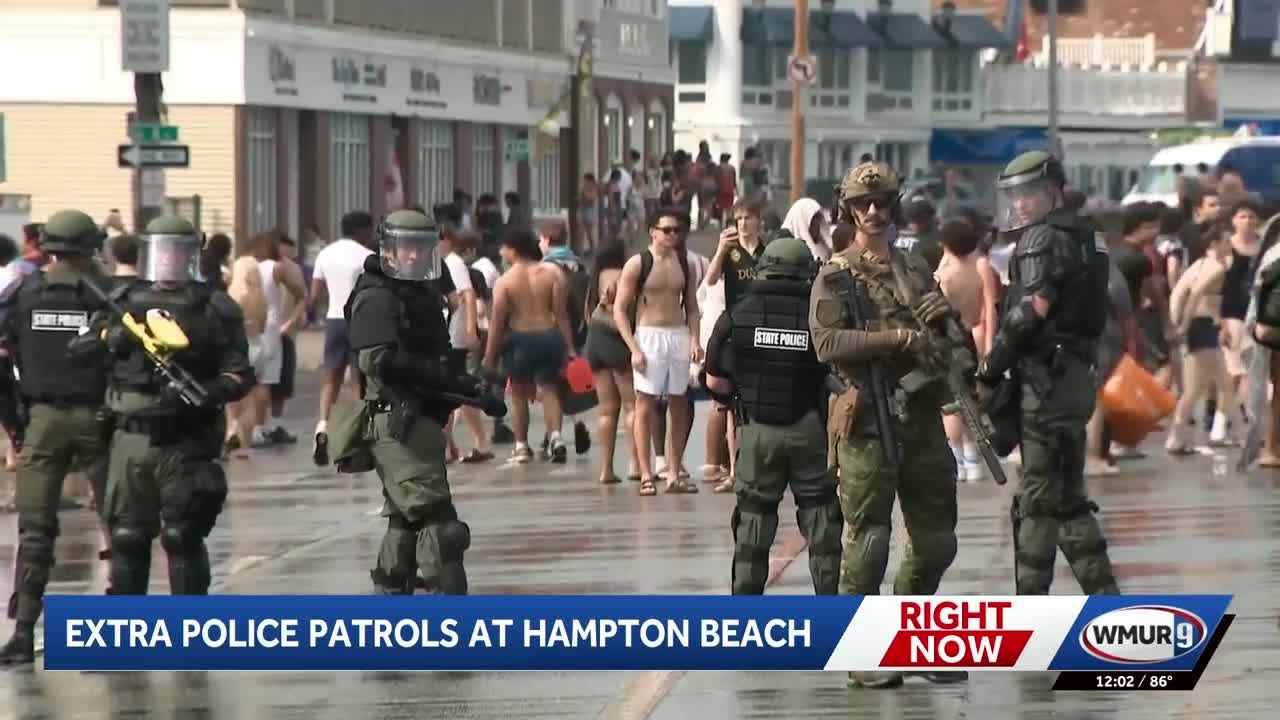 Extra police patrols Wednesday at Hampton Beach - YouTube