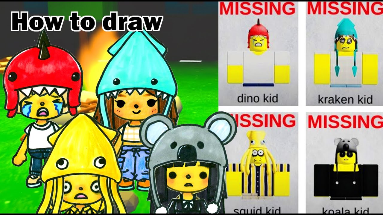 Drawing All Missing Kids in Toca Life World 