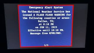 EAS for Flash Flood Warning around North Texas