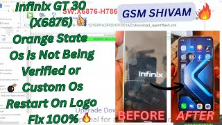 infinix GT 30(X6876) Orange State OS Not Verified Dismiss After 5 Sec Auto Recovery Hang On Logo Fix