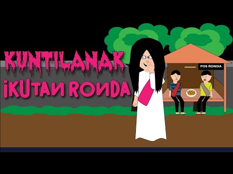 Kuntilanak ikutan ronda - Animasi kartun horror komedi - YouTube