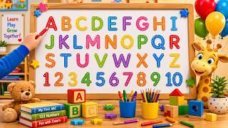 Learn to Trace Letters & Numbers | A-Z and 1-10 Writing Practice for Kids